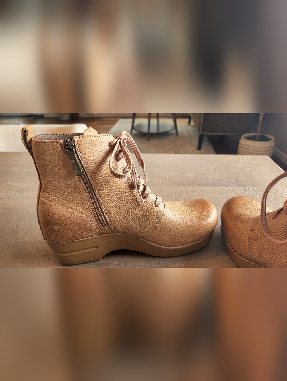 Dansko Women's Sigourney Honey Distressed Boots Arch Support 336581212 Size 38 - Picture 9 of 12